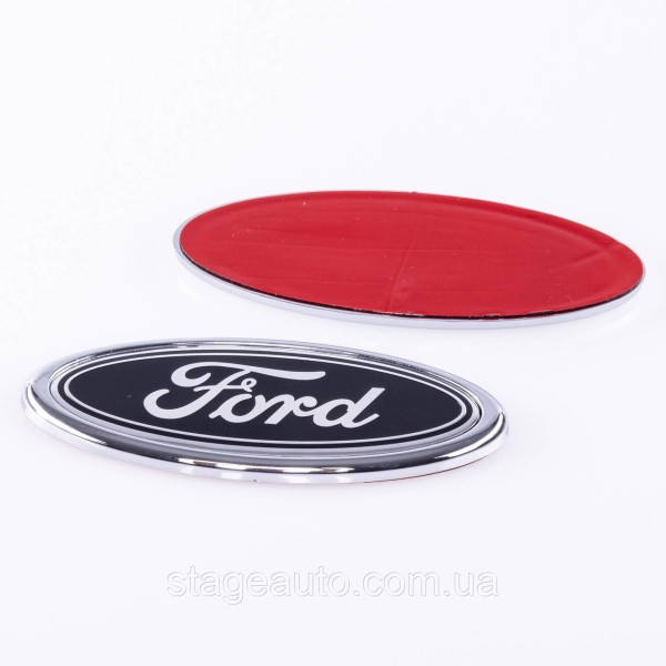 Emblem badge radiator grille, trunk Ford Ford 115 x 45 mm Black