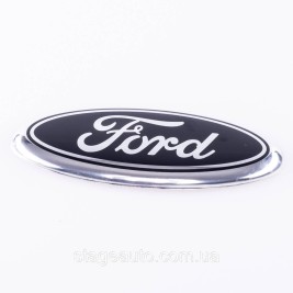 Emblem badge radiator grille, trunk Ford Ford 145 x 58 mm Black