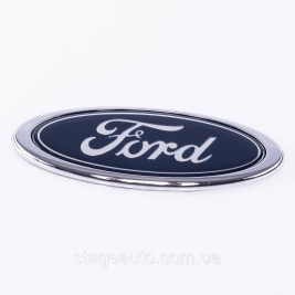 Emblem badge radiator grille, trunk Ford Ford 150 x 58 mm Blue