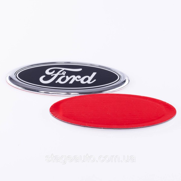 Emblem badge radiator grille, trunk Ford Ford 150 x 58 mm Black