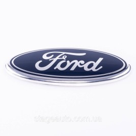 Emblem badge radiator grille, trunk Ford Ford 175 x 70 mm Blue