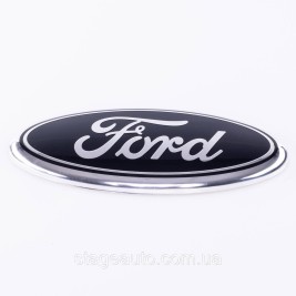 Emblem badge radiator grille, trunk Ford Ford 175 x 70 mm Black