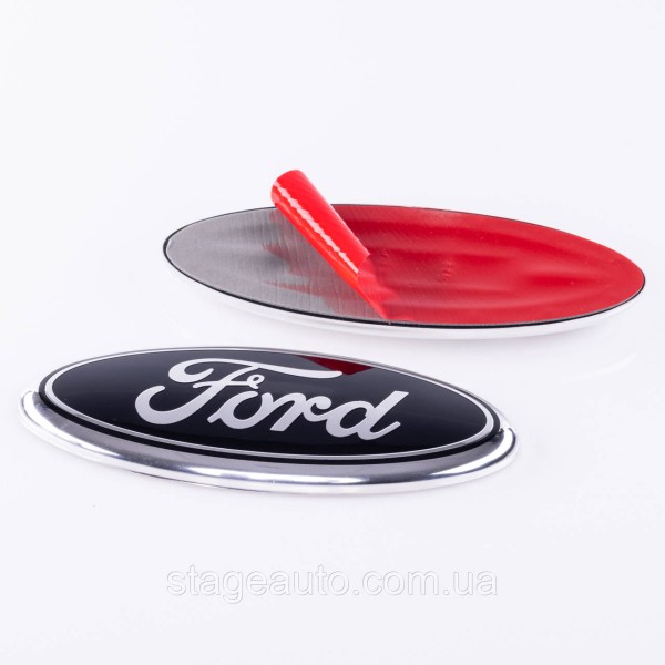 Emblem badge radiator grille, trunk Ford Ford 175 x 70 mm Black