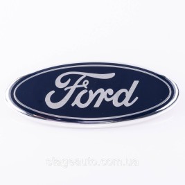 Emblem badge radiator grille, trunk Ford Ford 227 x 90 mm Blue