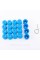 VAG Bolt Caps 17mm 1K0601173A Blue