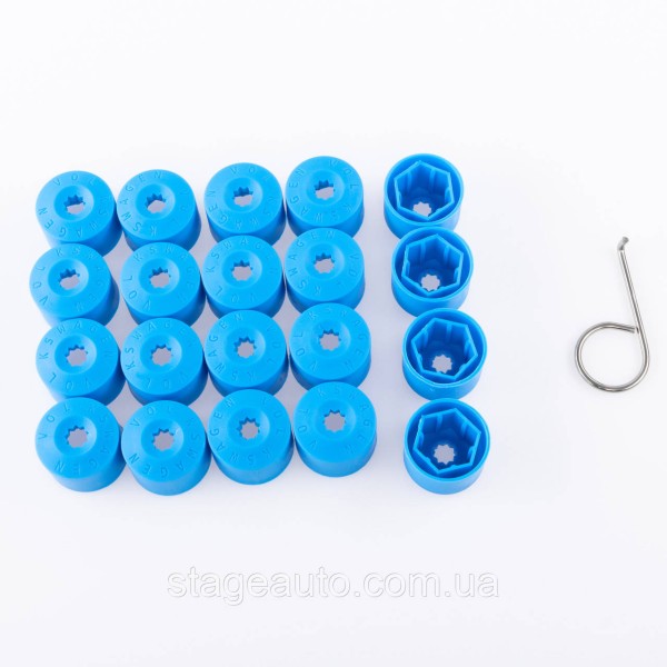 VAG Bolt Caps 17mm 1K0601173A Blue