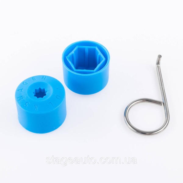 VAG Bolt Caps 17mm 1K0601173A Blue