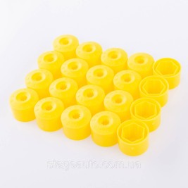 VAG Bolt Caps 17mm 1K0601173A Yellow