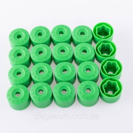 VAG Bolt Caps 17mm 1K0601173A Green