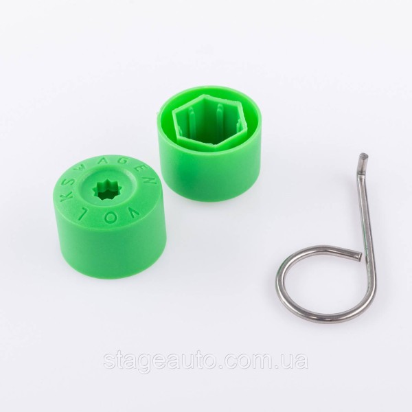 VAG Bolt Caps 17mm 1K0601173A Green