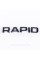 Badge emblem on the trunk RAPID for ŠKODA, Rapid for Škoda. black