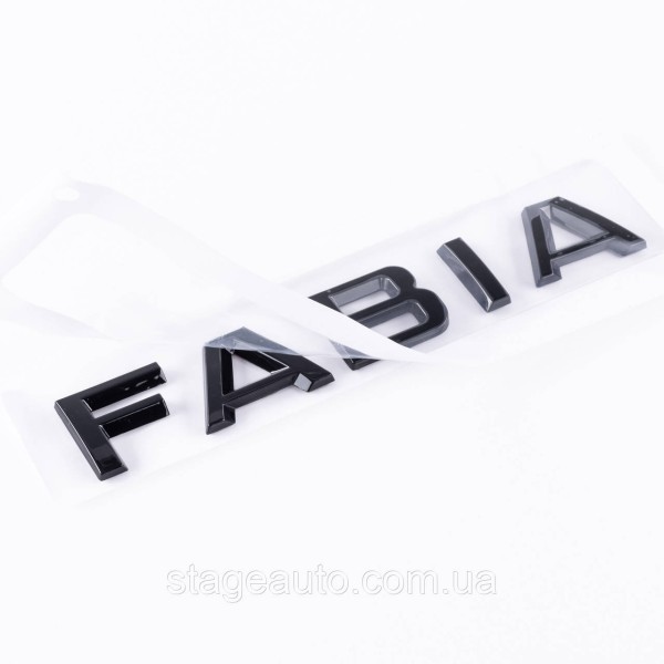 Badge emblem on the trunk FABIA for ŠKODA, Fabia for Škoda black