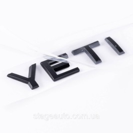 YETI trunk emblem sign for ŠKODA, Yeti for ŠKODA black