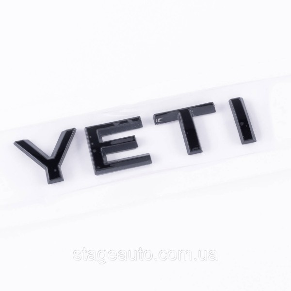 YETI trunk emblem sign for ŠKODA, Yeti for ŠKODA black