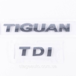 Шильдики емблеми на багажник TIGUAN TDI, ТІГУАН ТДІ хром (комплект)