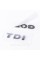 Emblem plates for trunk GOLF TDI, GOLF TDI chrome (set)