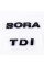 Trunk emblem plates BORA TDI, BORA TDI black (set)
