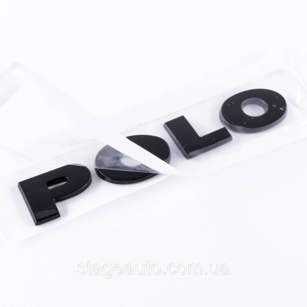 Emblem sticker on the trunk lid POLO Volkswagen POLO 13 x 2.3 cm black