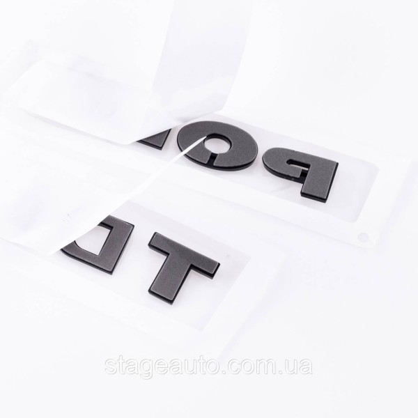Emblem plates for the trunk POLO TDI, POLO TDI black (set)