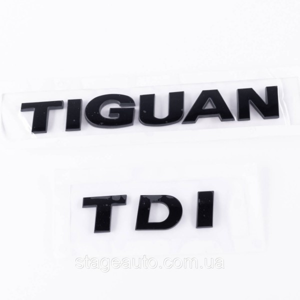 Emblem plates for trunk TIGUAN TDI, TIGUAN TDI black (set)