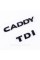 Шильдики емблеми на багажник CADDY TDI, КАДДІ ТДІ чорний (комплект)