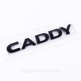 Emblem sticker on the trunk lid CADDY Volkswagen CADDY 15.5 x 2.3 cm Black