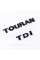 Emblem plates for trunk TOURAN TDI, TURAN TDI black (set)