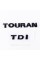Emblem plates for trunk TOURAN TDI, TURAN TDI black (set)