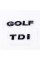 Emblem plates for trunk GOLF TDI, GOLF TDI black (set)