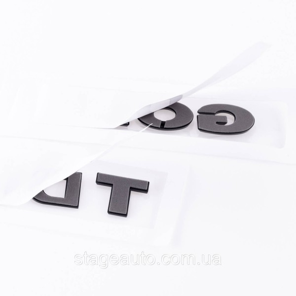 Emblem plates for trunk GOLF TDI, GOLF TDI black (set)