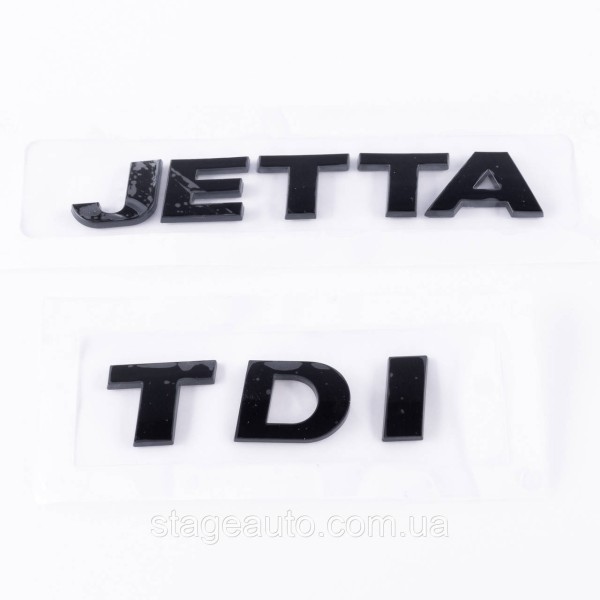 Emblem plates for trunk JETTA TDI, JETTA TDI black (set)