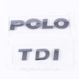 Шильдики емблеми на багажник POLO TDI, ПОЛО ТДІ хром (комплект)
