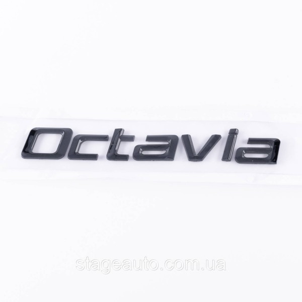 Badge emblem on the trunk OCTAVIA for ŠKODA, Octavia for ŠKODA black