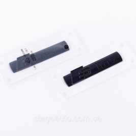 Emblem nameplate on wings, inscription badge on the wing Audi Audi S line S line Black gloss pair 2 pcs
