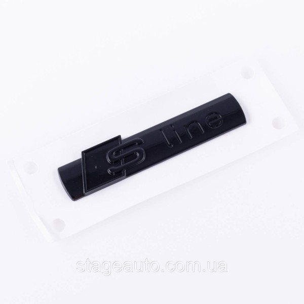 Emblem nameplate on wings, inscription badge on the wing Audi Audi S line S line Black gloss pair 2 pcs