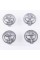 Caps plugs for alloy wheels TOYOTA Toyota, 62 mm Silver 42603-12730