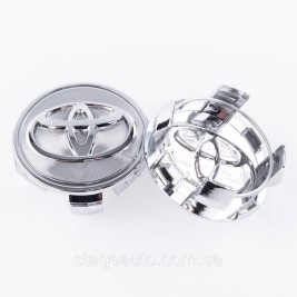 Ковпачки заглушки в литі диски TOYOTA Тойота, 62 мм Сріблясті 42603-12730