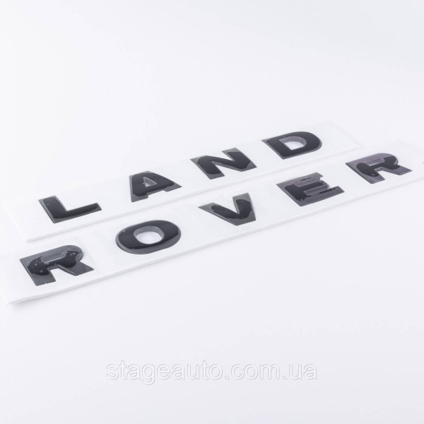 Emblem inscription LAND ROVER, Land Rover Hood/trunk (sticker) - Black