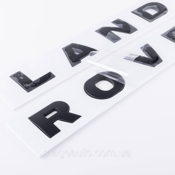 Emblem inscription LAND ROVER, Land Rover Hood/trunk (sticker) - Black