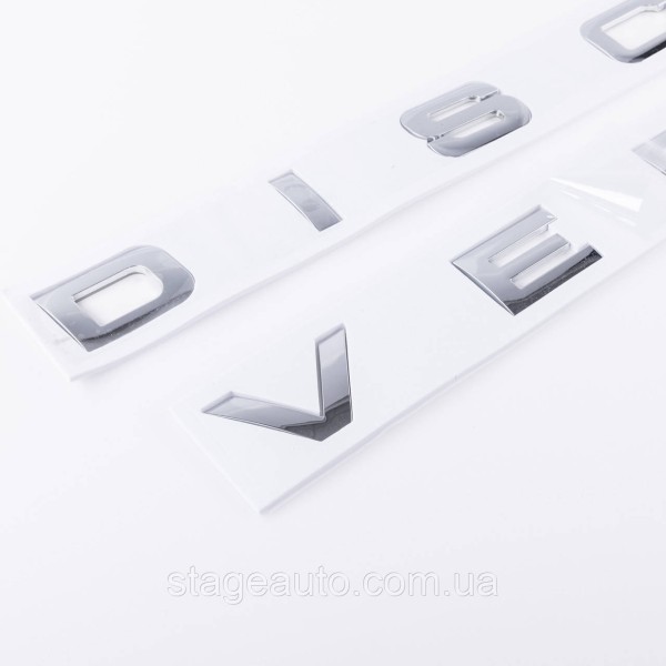 Emblem inscription DISCOVERY, Discovery Hood/trunk (sticker) - Chrome