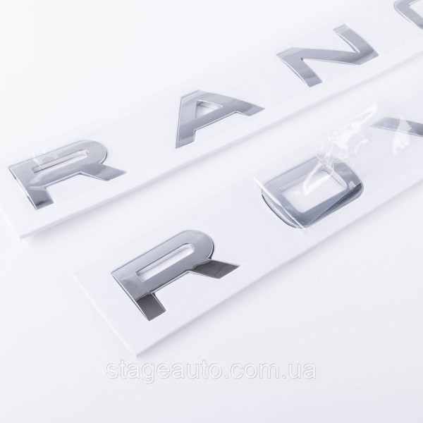 Emblem inscription RANGE ROVER, Range Rover Hood/trunk (sticker) - Chrome