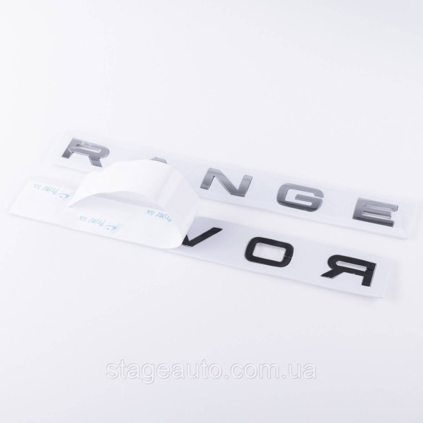 Emblem inscription RANGE ROVER, Range Rover Hood/trunk (sticker) - Chrome