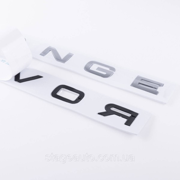 Emblem inscription RANGE ROVER, Range Rover Hood/trunk (sticker) - Chrome