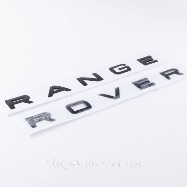 Emblem inscription RANGE ROVER, Range Rover Hood/trunk (sticker) - Black