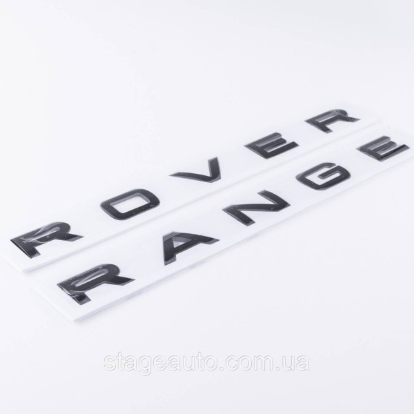 Emblem inscription RANGE ROVER, Range Rover Hood/trunk (sticker) - Black