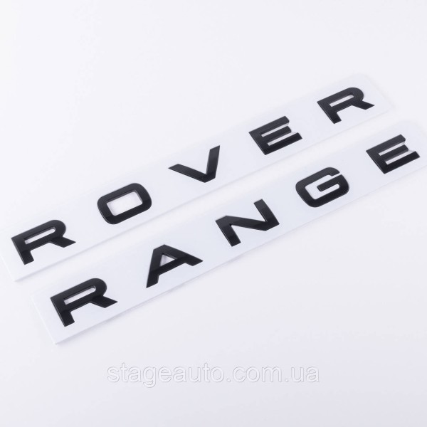 Emblem inscription RANGE ROVER, Range Rover Hood/trunk (sticker) - Black