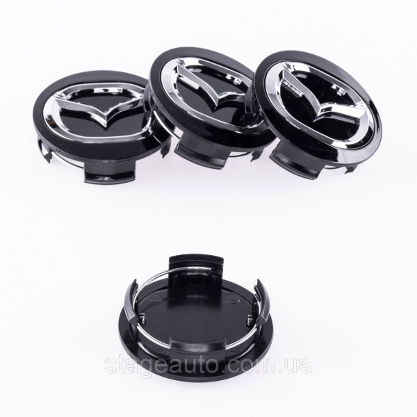 Caps plugs for alloy wheels MAZDA Mazda 56 mm Black, long legs BBM2 37 190