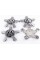 Caps plugs for alloy wheels Audi logo VW Volkswagen 135 mm star, gray 4F0601165N set