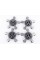 Caps plugs for alloy wheels Audi logo VW Volkswagen 135 mm star, gray 4F0601165N set