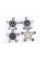 Caps plugs for alloy wheels Audi logo VW Volkswagen 135 mm star, gray 4F0601165N set
